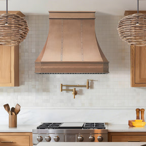 Fobest Custom Vintage Copper Curved Range Hood FCP-349