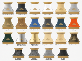 Fobest Custom White Range Hood with Gold Crown FSS-444