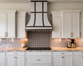 Fobest Custom White Stainless Steel Range Hood with Copper Bands FSS-141