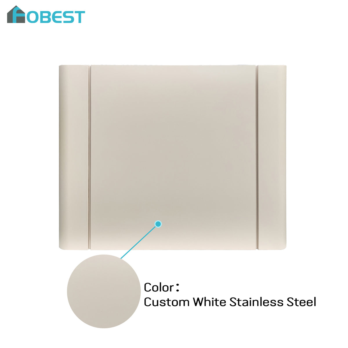 Fobest Custom White Stainless Steel Range Hood with Modern Box Design FSS-620