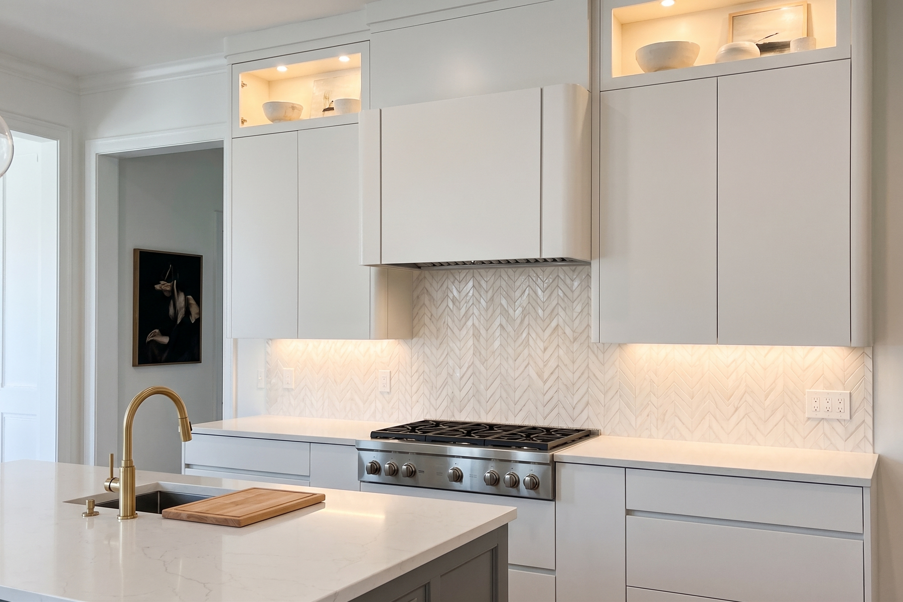 Fobest Custom White Stainless Steel Range Hood with Modern Box Design FSS-620