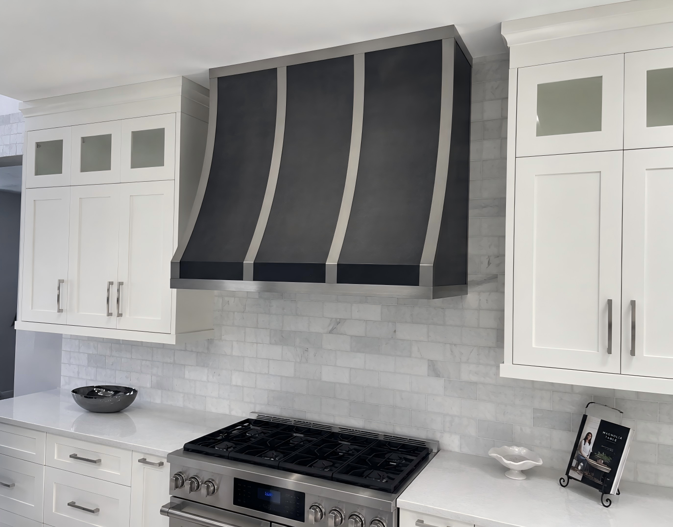 Fobest Custom Zinc Kitchen Hood with Stainless Steel Accents FSS-427