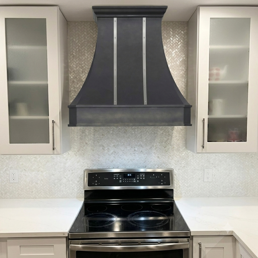 Fobest Custom Zinc Range Hood Curved Design FSS-376