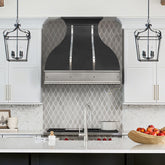 Fobest Custom Zinc Vent Hood Stainless Steel Accent FSS-469