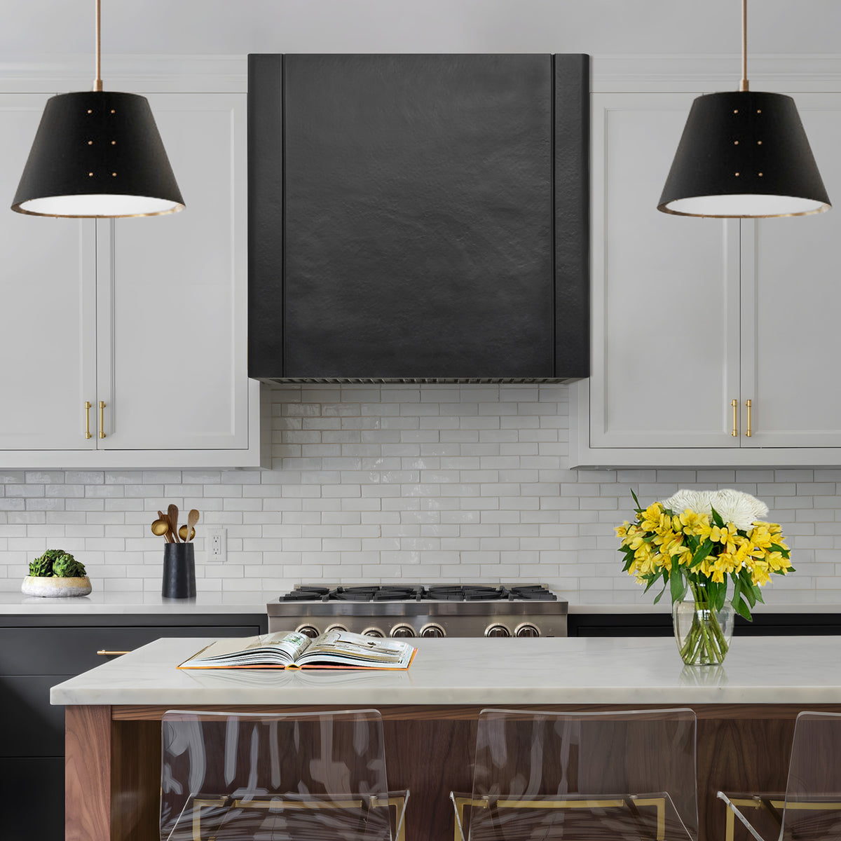 Fobest Dallas Hammered Copper Range Hood with Minimalist Lines FCP-310