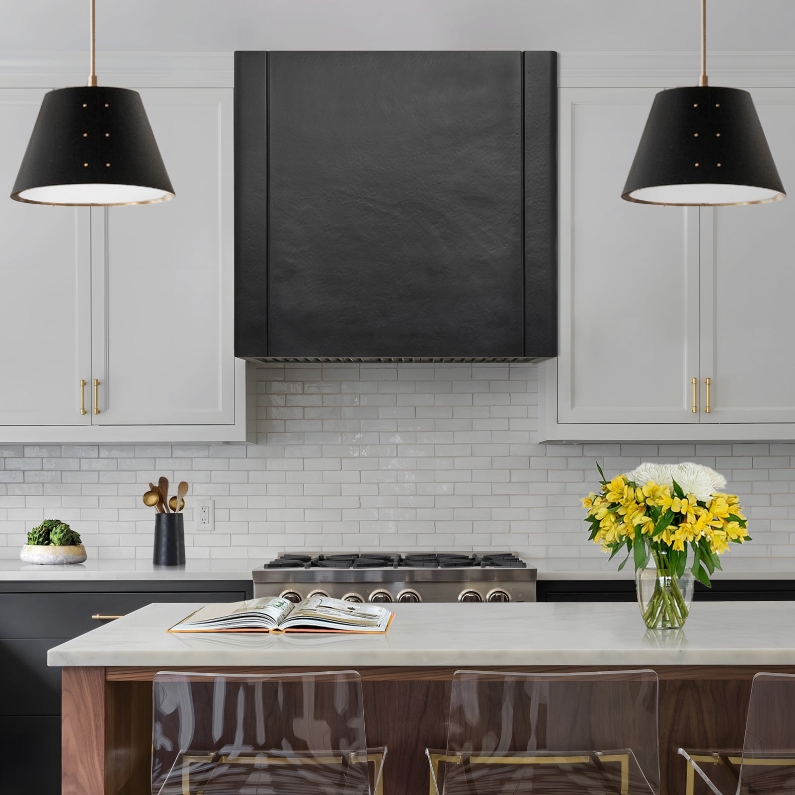 Fobest Dallas Hammered Copper Range Hood with Minimalist Lines FCP-310