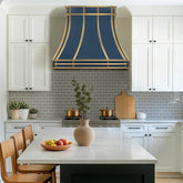 Fobest Dark Blue Kichen Hood with Brass Frame FSS-75