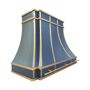 Fobest Dark Blue Kichen Hood with Brass Frame FSS-75