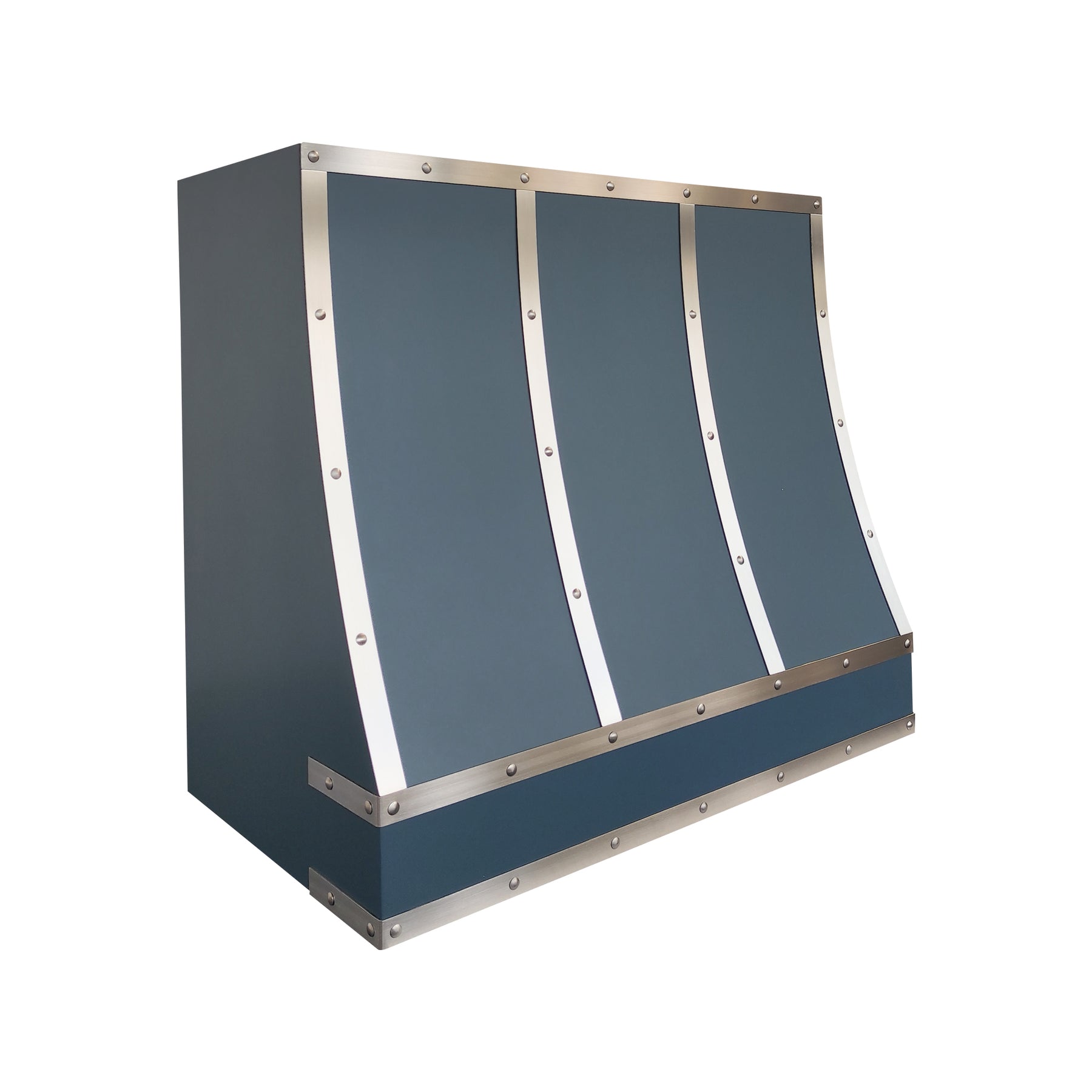 Fobest Dark Blue Stainless Steel Range Hood with Luxury Accents FSS-742