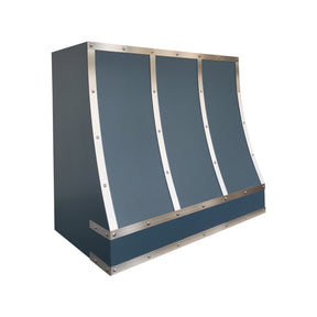 Fobest Dark Blue Stainless Steel Range Hood with Luxury Accents FSS-742