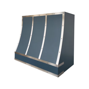 Fobest Dark Blue Stainless Steel Range Hood with Luxury Accents FSS-742