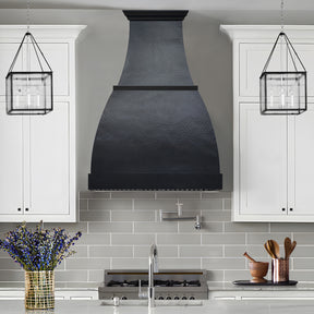 Fobest Dark Hammered Copper Kitchen Hood Bell Shape FCP-305