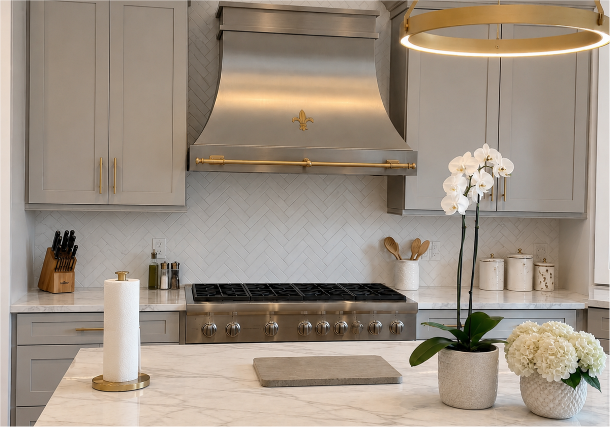Fobest Decorative Custom Metal Hood with Fleur-de-lis FSS-417