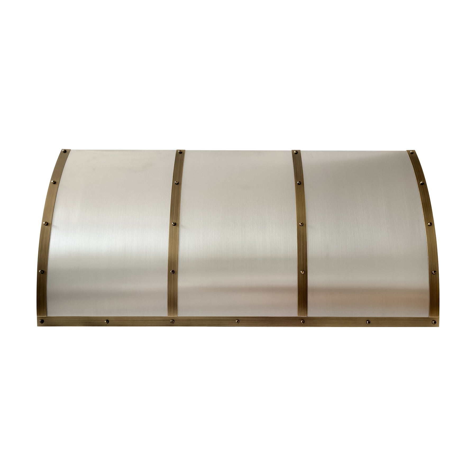 Fobest Designer Stainless Steel Range Hood with Aged Brass Straps FSS-709