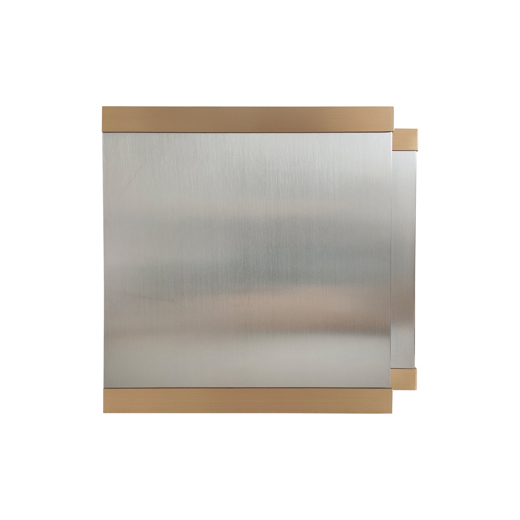 Fobest Double Stainless Steel Range Hood with Brushed Brass Accents FSS-731