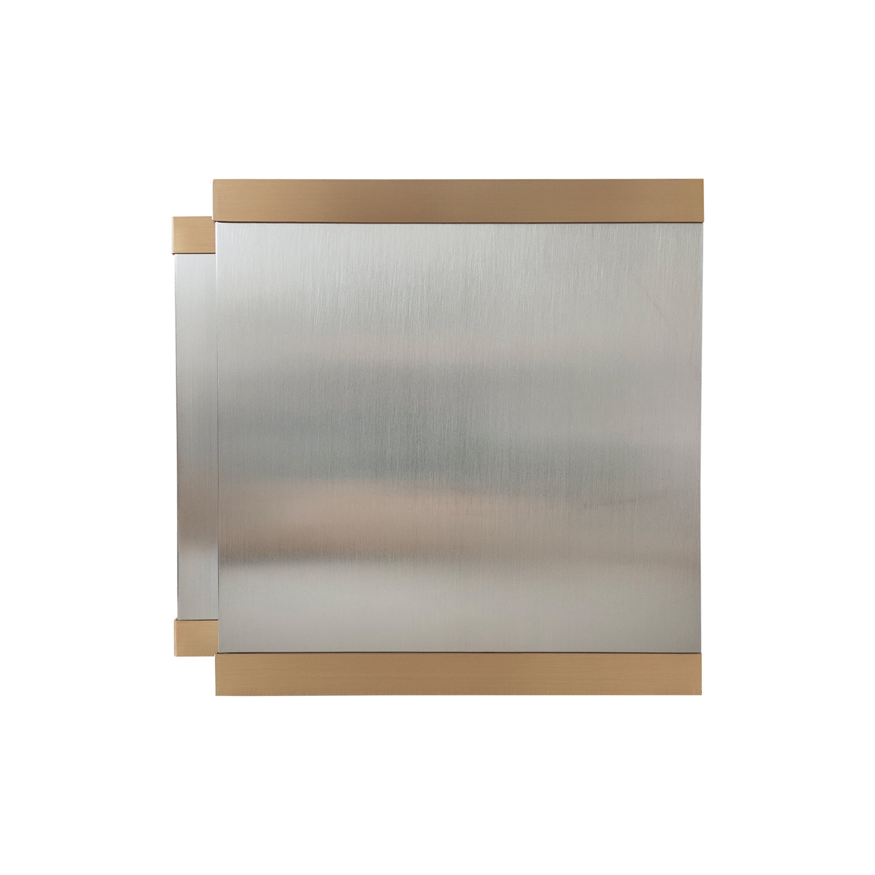 Fobest Double Stainless Steel Range Hood with Brushed Brass Accents FSS-731