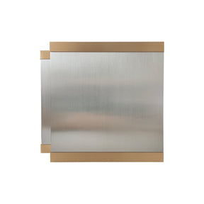 Fobest Double Stainless Steel Range Hood with Brushed Brass Accents FSS-731