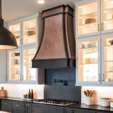 Fobest Farmhouse Fire Copper Range Hood with Bronze Straps FCP-410