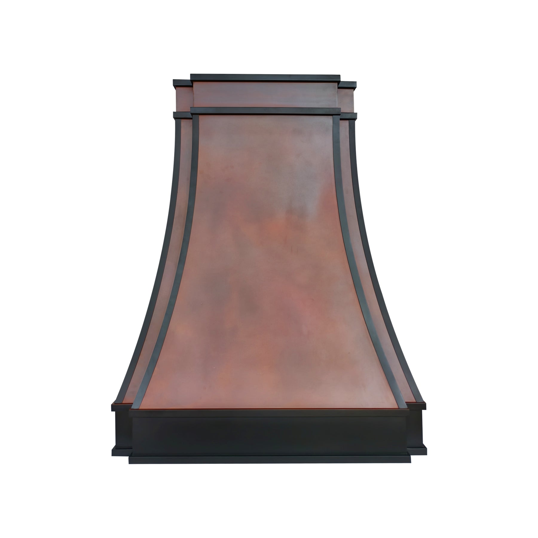 Fobest Farmhouse Fire Copper Range Hood with Bronze Straps FCP-410