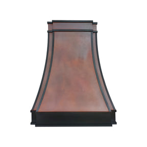 Fobest Farmhouse Fire Copper Range Hood with Bronze Straps FCP-410