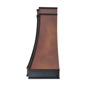 Fobest Farmhouse Fire Copper Range Hood with Bronze Straps FCP-410