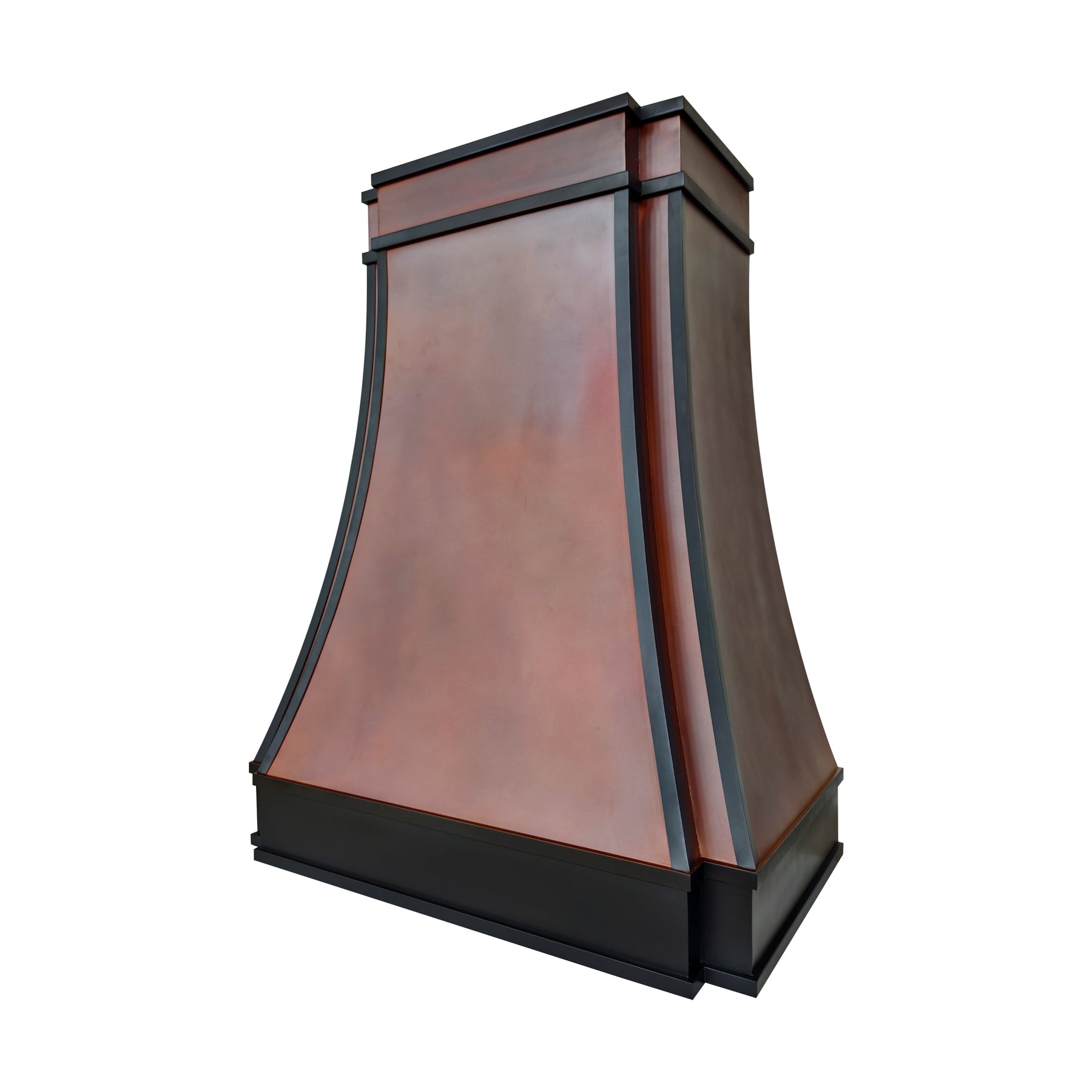 Fobest Farmhouse Fire Copper Range Hood with Bronze Straps FCP-410