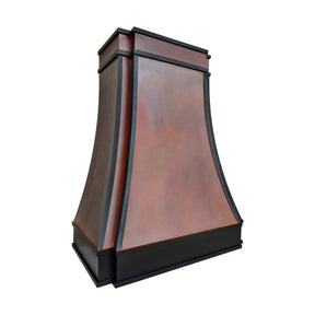 Fobest Farmhouse Fire Copper Range Hood with Bronze Straps FCP-410