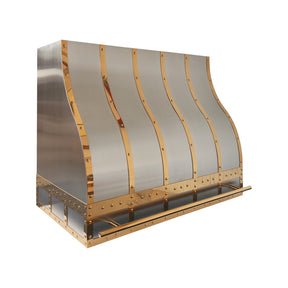 Fobest Festival Present Stainless Steel Range Hood with Brass Decor FSS-733