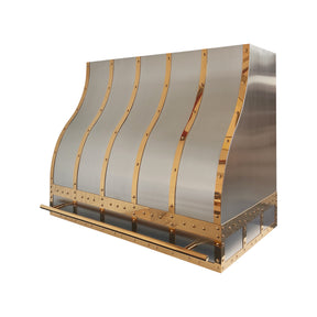Fobest Festival Present Stainless Steel Range Hood with Brass Decor FSS-733