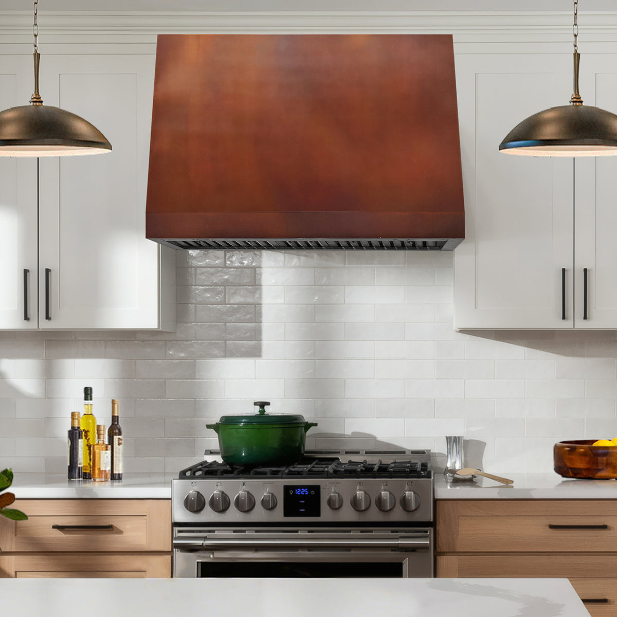 Fobest Warm Tone Fire Copper Kitchen Range Hood FCP-331