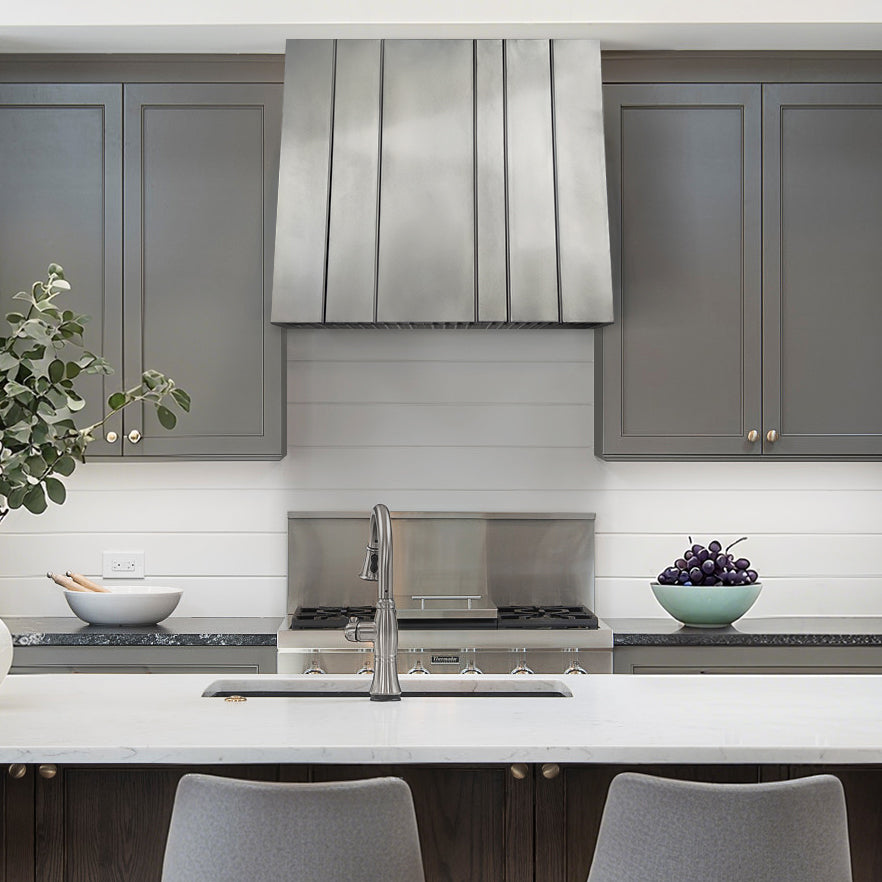 Fobest Florida Zinc Kitchen Range Hoods with Vertical Seams FSS-507