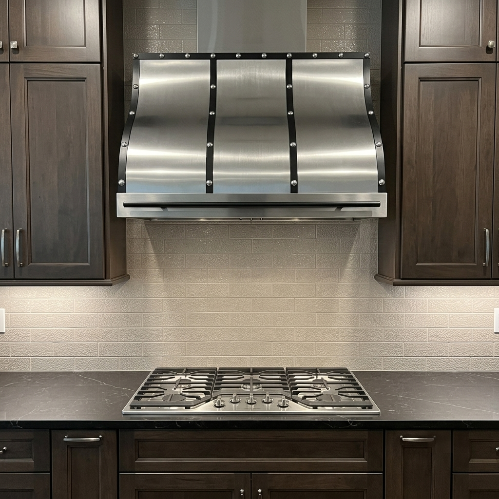 Fobest Georgia Stainless Steel Custom Range Hood with Black Accents FSS-515