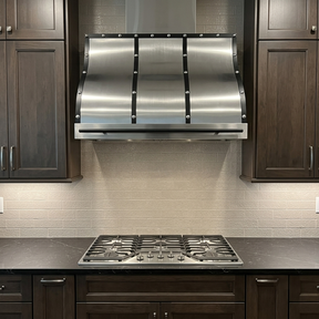 Fobest Georgia Stainless Steel Custom Range Hood with Black Accents FSS-515