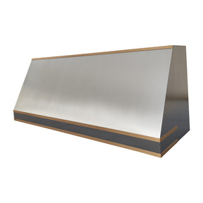 Fobest Georgia Stainless Steel Kitchen Hood with Brass Decor FSS-516