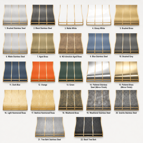 Fobest Grey & Brass Custom Kitchen Hoods Stainless Steel Finish FSS-433