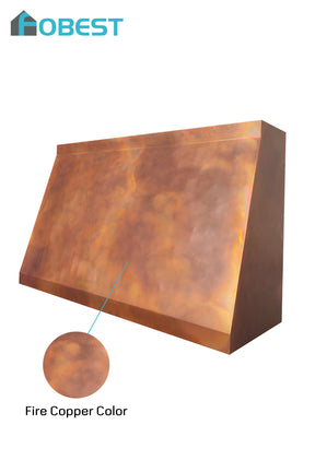 Fobest Hand-Hammered Fire Copper Range Hood for Artisan Luxury Kitchen FCP-313