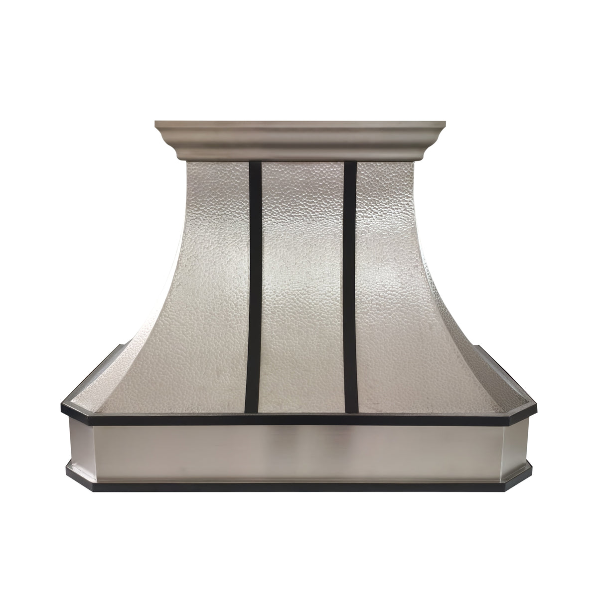 Fobest Hand Hammered Stainless Steel Range Hood with Black Decor FSS-715