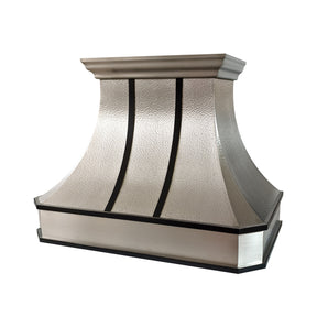 Fobest Hand Hammered Stainless Steel Range Hood with Black Decor FSS-715