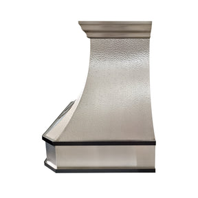Fobest Hand Hammered Stainless Steel Range Hood with Black Decor FSS-715