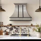 Fobest Hand Hammered Stainless Steel Range Hood with Black Decor FSS-715