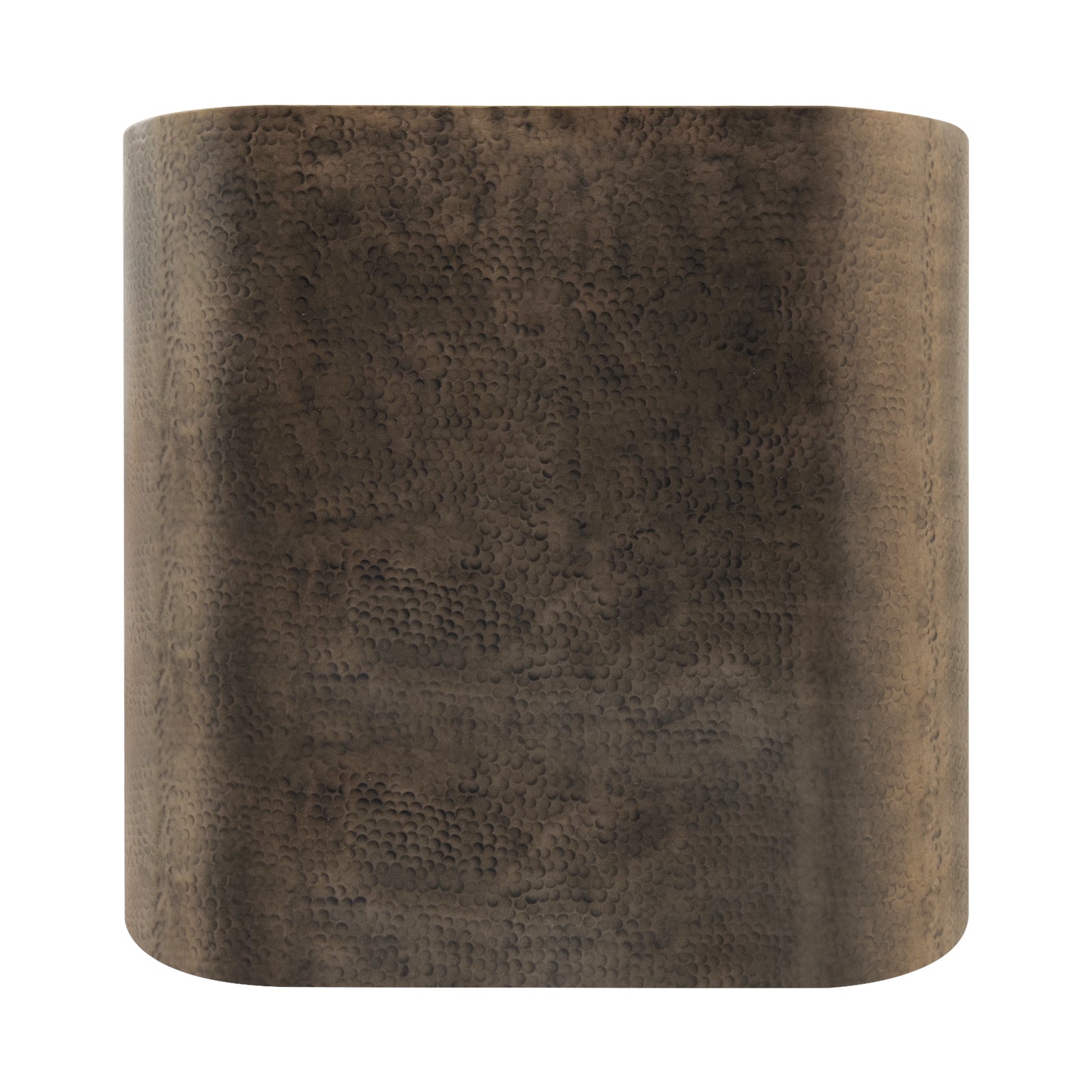Fobest Light Hammered Aged Brass Range Hood in Cylindrical Design FSS-526