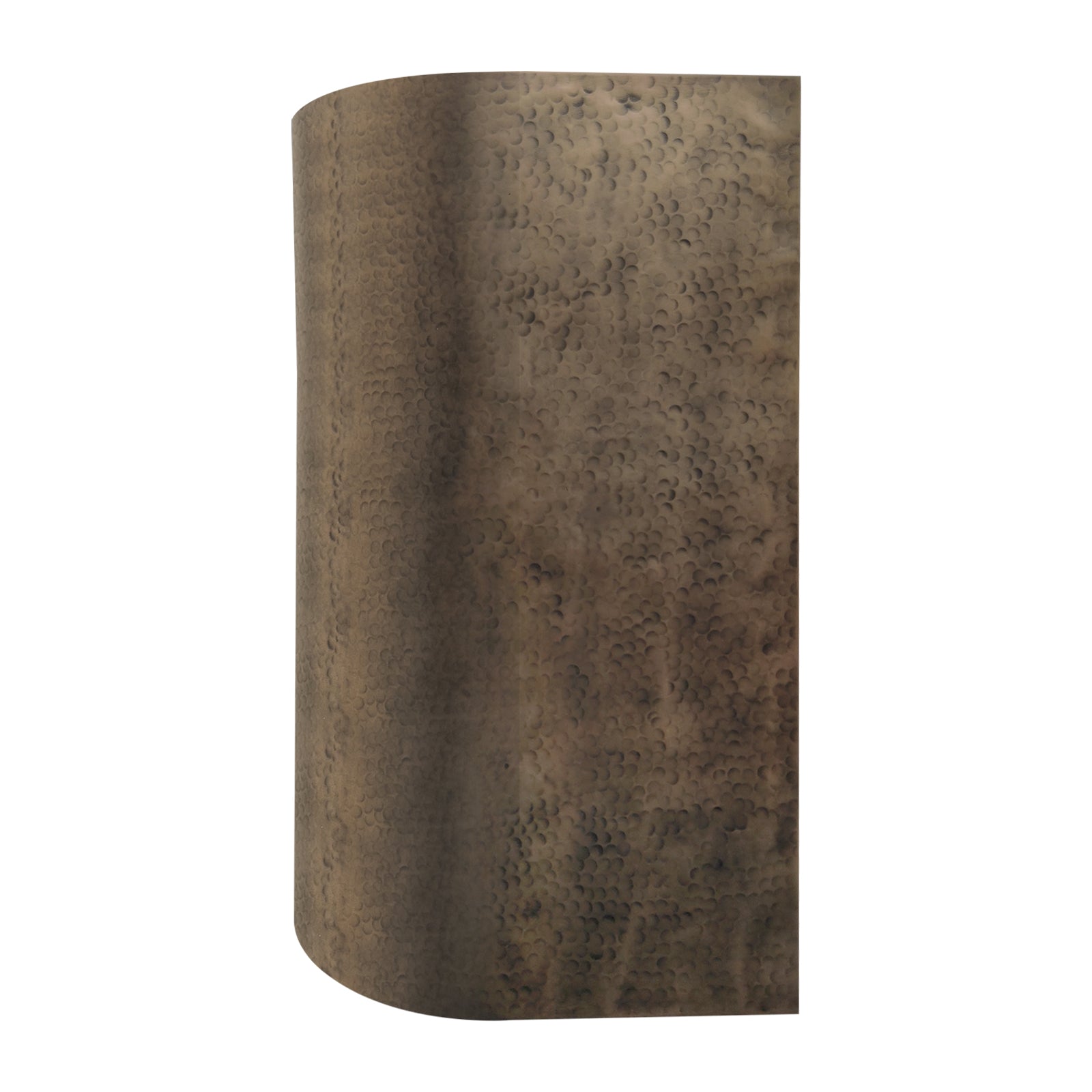 Fobest Light Hammered Aged Brass Range Hood in Cylindrical Design FSS-526