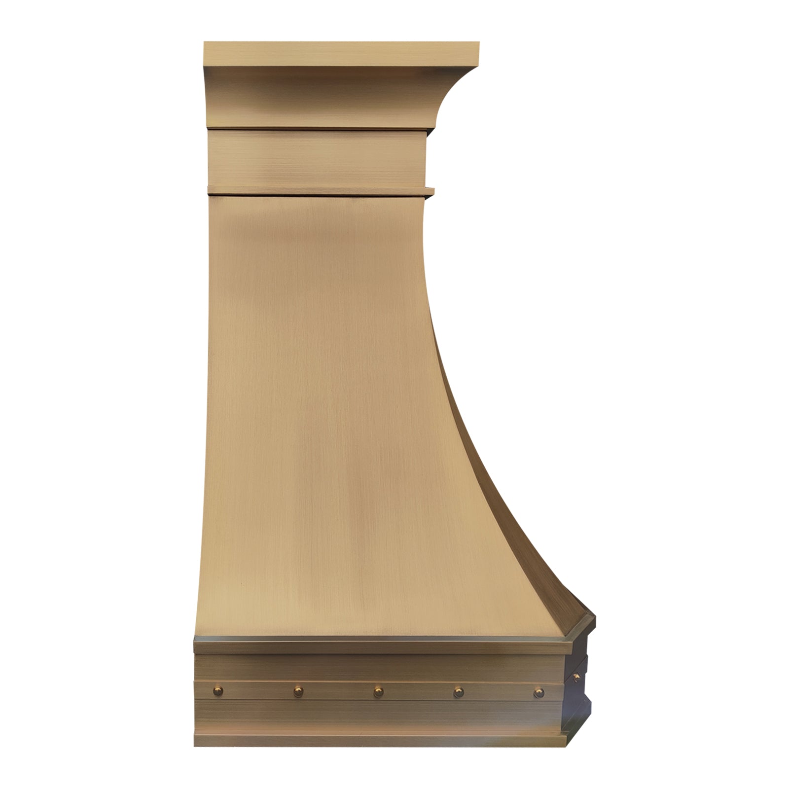 Fobest Handcrafted Brushed Brass Kitchen Range Hood in Luxury Geometric Design FSS-550