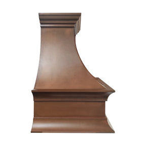 Fobest Handcrafted Copper Range Hood with Elegant Curved Trim Decor FCP-406