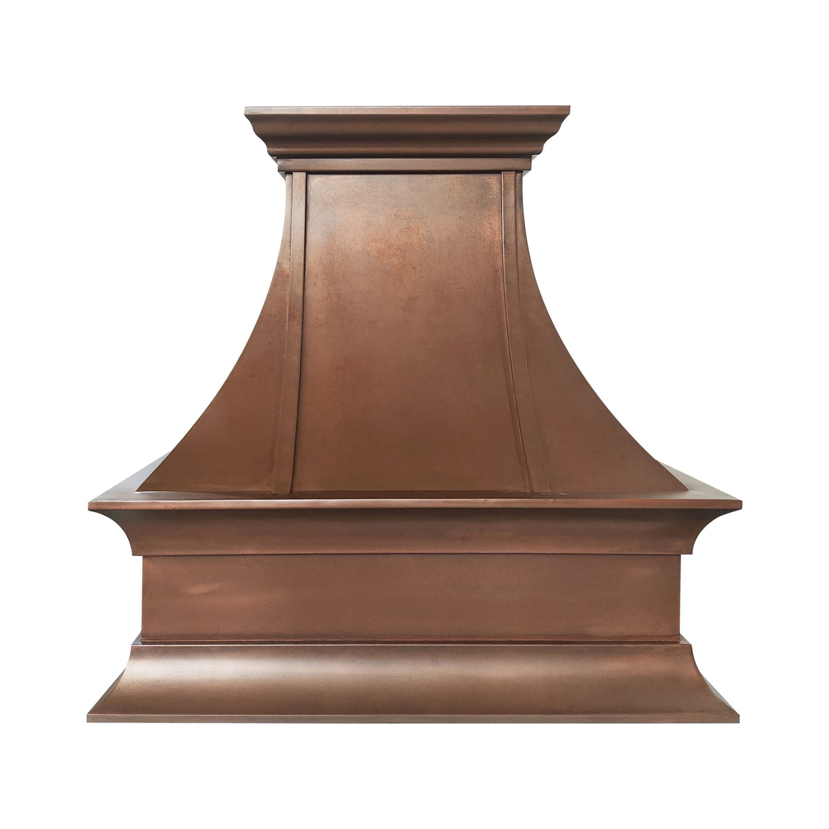 Fobest Handcrafted Copper Range Hood with Elegant Curved Trim Decor FCP-406