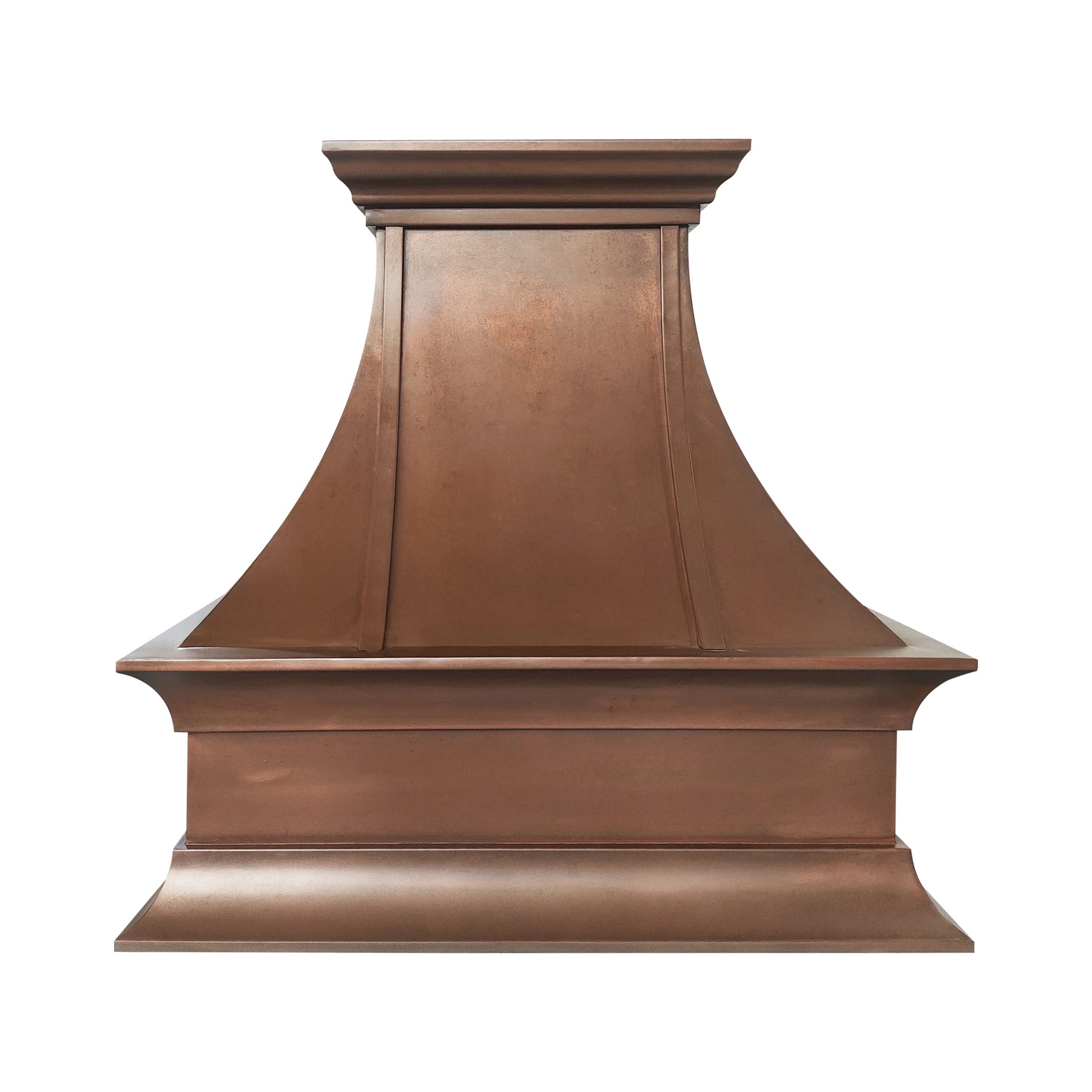 Fobest Handcrafted Copper Range Hood with Elegant Curved Trim Decor FCP-406