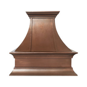 Fobest Handcrafted Copper Range Hood with Elegant Curved Trim Decor FCP-406