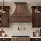 Fobest Handcrafted Copper Range Hood with Elegant Curved Trim Decor FCP-406