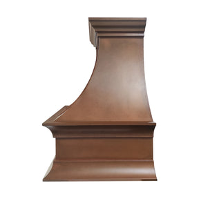 Fobest Handcrafted Copper Range Hood with Elegant Curved Trim Decor FCP-406