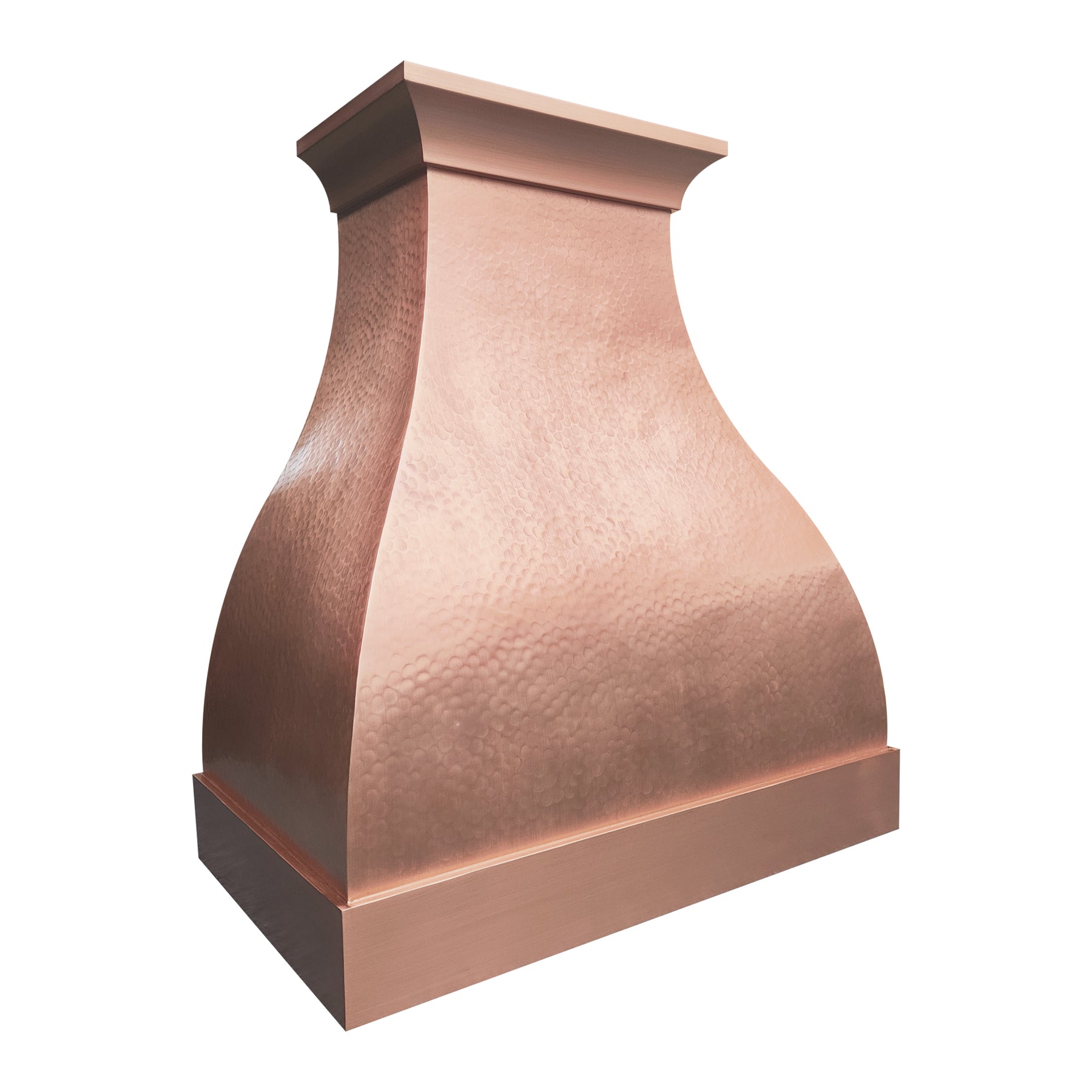 Fobest Handcrafted Custom Hammered Copper Range Hood in Bell Shape FCP-344